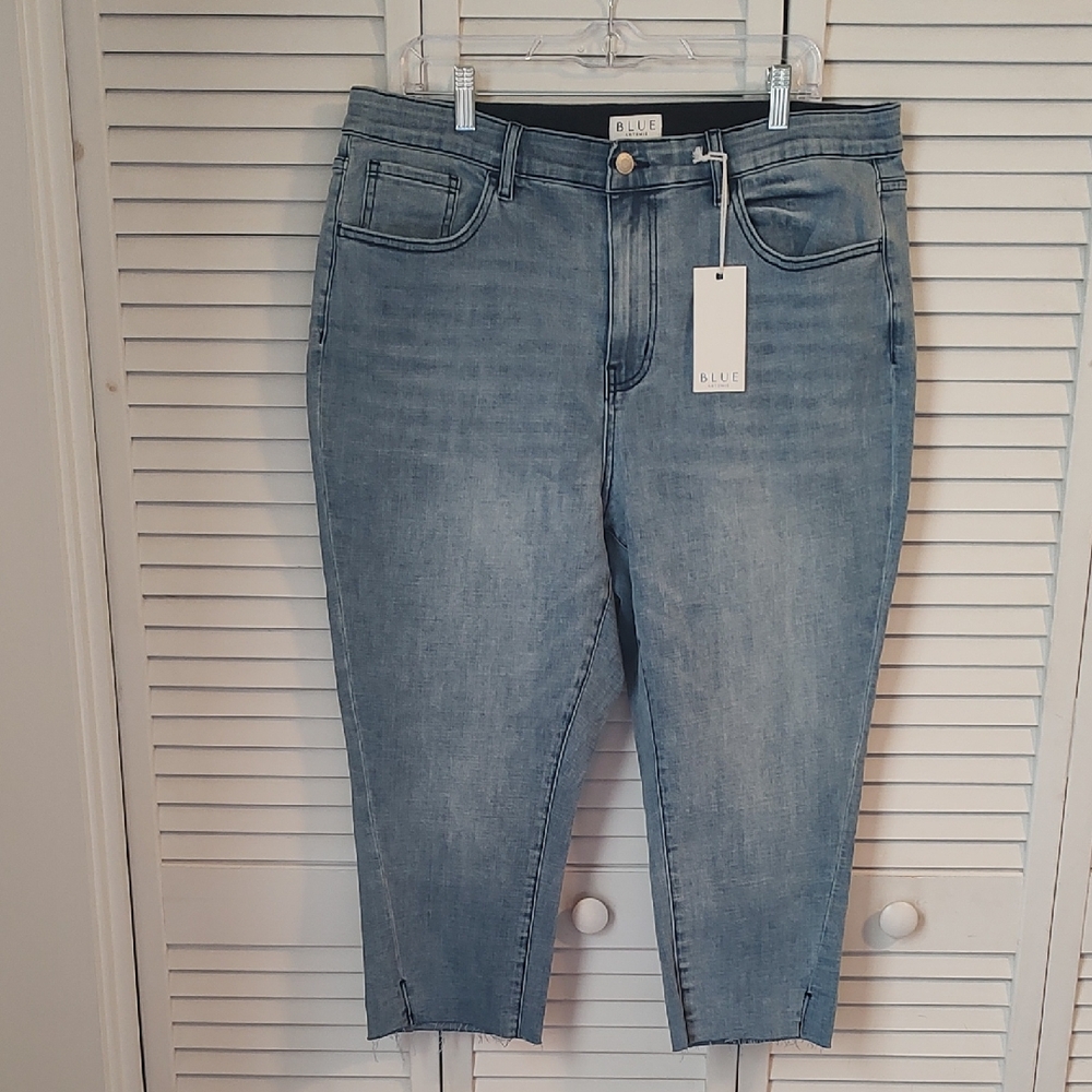 Artemis Design Co. Light Blue Cropped Slim Jeans